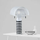 Axyaa Black White LED Stripe Table Lamp for Children's Bedroom & Living Room