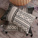 Axyaa Geometric Cotton Cushion Cover with Tassels - 30X50/45X45cm