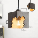 Axyaa Nordic Adjustable Height Iron Cement Chandeliers Pendant Lights for Home Office