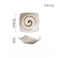 Axyaa Retro Ceramic Four Corner Bowl Set for Molecular Cuisine Tableware