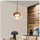 Axya Glass Ball Pendant Lamp: Simple Nordic Style Bedroom Lighting