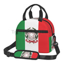 Axyaa Italia Flag Insulated Lunch Bag with Adjustable Strap Thermal Lunch Box