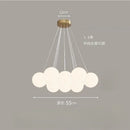 Axyaa Glass Ball LED Chandeliers for Home Lighting Decor
