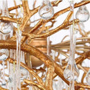 Axyaa Nordic Copper Crystal Chandelier LED Light Luxury Home Decor Villa Hotel Restaurant