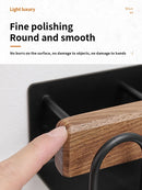 Axyaa Toothbrush Rack & Mug Holder with Toothpaste Squeezer - Wall Mounted Storage