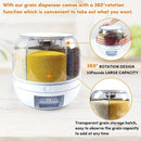 Axyaa 360° Rotatable Cereal Organiser Sealed Food Bucket Rice Container Shelf