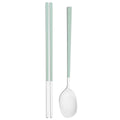 Axyaa Pink Silver Western Stainless Steel Cutlery Set with Spoon, Chopsticks, Flatware