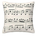 Axyaa Music Notes & Piano Keys Pillow Cover Home Decor Pattern for Sofa Bedroom Car