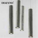 Axyaa Nordic Cement Chandelier: Creative Designer LED Pendant Light for Bedroom, Bar & Cafe