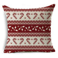 Axyaa Red Striped Plaid Linen Cushion Cover 45X45CM Home Pillow Case
