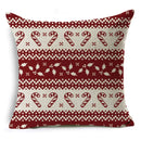 Axyaa Red Striped Plaid Linen Cushion Cover 45X45CM Home Pillow Case