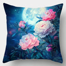 Axyaa Moon Flower Sofa Pillow Cover Set, 17.7" x 17.7", Home Decor & Sofa Lum