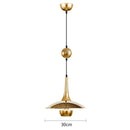 Axyaa Chrome Gold Pendant Lamp with Adjustable Height - LED Living Dining Island Light