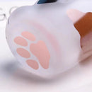 Axyaa Cat Paw Glass Mug - Cute Children Breakfast Cup, Creative Drinkware