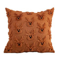 Axyaa White Ghost Faux Fur Christmas Pillow Covers 18x18 Inch