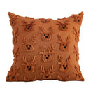 Axyaa White Ghost Faux Fur Christmas Pillow Covers 18x18 Inch