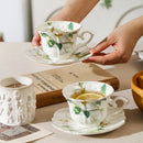 Axyaa Floral Camellia Coffee Cup Set