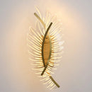 Axyaa Acrylic Feather Wall Lamp for Bedroom, Living Room, Study - Modern, Simple Design