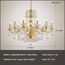 Axyaa European Crystal Chandelier Foyer Pendant Lights LED Ceiling Lamp