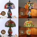 Axyaa Stained Glass Tiffany Table Lamp LED Lighting for Living Room and Bedroom