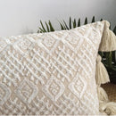Axyaa Floral Alpaca Elephant Embroidered Lumbar Pillow Cover - Boho Style