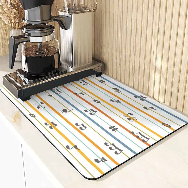 Axyaa Wave Pattern Silicone Coasters - Kitchen Decor & Drying Mat