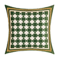 Axyaa Green Leaves Moss Print Velvet Cushion Cover 45x45cm for Home Decor