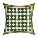 Axyaa Green Leaves Moss Print Velvet Cushion Cover 45x45cm for Home Decor