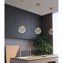Axyaa Gold Finish Crystal Pendant Light: Modern LED Chandelier for Kitchen Dining Room