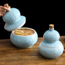 Axyaa Fusion Chinese Tableware Set with Dry Ice Gourd Plate