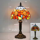 Stained Glass Red Rose Table Lamp 8 Inches by Axyaa for Home Office