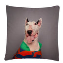 Axyaa Dog Art Print Polyester Cushion Cover for Home Sofa Car Decor
