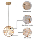 Axyaa Crystal Pendant Chandelier - Modern Indoor Lighting Solution