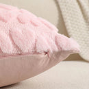 Pink Love Quilted Throw Pillow Cover by Axyaa - Plush Cushion for Sofa & Home Decor