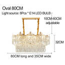Axyaa Modern Crystal Chandelier Pendant Light - Luxury Decorative Fixture for Home