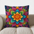 Colorful Mandala Pattern Pillow Cover by Axyaa for Sofa, Bedroom, Car