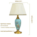 Axyaa Flower Bird Ceramic Table Lamp for Home and Hotel Decor