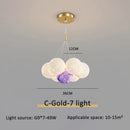 Axyaa Nordic Moon Bubble Planet LED Chandelier for Princess Room