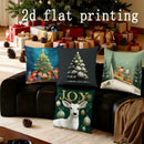 Christmas-themed Joyful Designs Cushion Covers for Sofa, Bedroom & Car by Axyaa