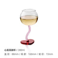 Axyaa Heart Shape Glass Goblet: High Borosilicate Champagne Cup for Valentine's Day