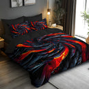 Axyaa Volcanic Rock Design Bedding Set - All-Season Soft, Machine Washable