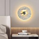 Axyaa Marble LED Wall Light: Modern Nordic Bedroom Lamp for Living Room & Bathroom