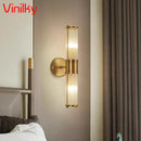 Axyaa Crystal Corner Wall Lamp Sconce - Modern Bedroom Living Room LED Lighting