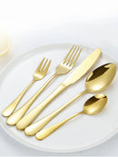 Axyaa 30-Piece Stainless Steel Colorful Cutlery Set