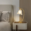 Axyaa Retro Copper Bedside Lamp: Romantic Bedroom Flower Decoration