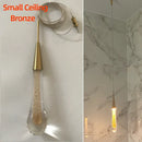 Axyaa Crystal Chandelier: Nordic Luxe Pendant Lamp for Bedroom, Dining Room & Bar