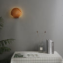 Axyaa Modern Sea Shell LED Wall Lamp Resin Shade Indoor Light Bedroom Decor