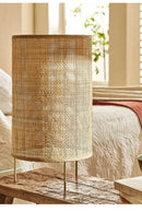 Axyaa Bamboo Rattan Table Lamp - Japanese Style Bedroom Decor