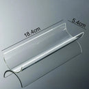 Axyaa Glass U-Shaped Dinner Plate Set for Molecular Cuisine and Sushi