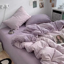 Axyaa Pink Tie-Dye Bedding Set with Flat Sheet and Pillowcase in Twin/Full/Queen Size